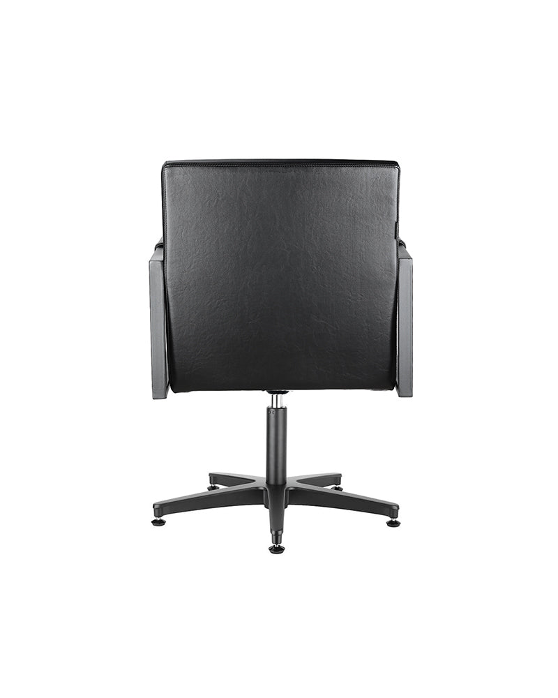 Harper - Black waiting chair - black cross base